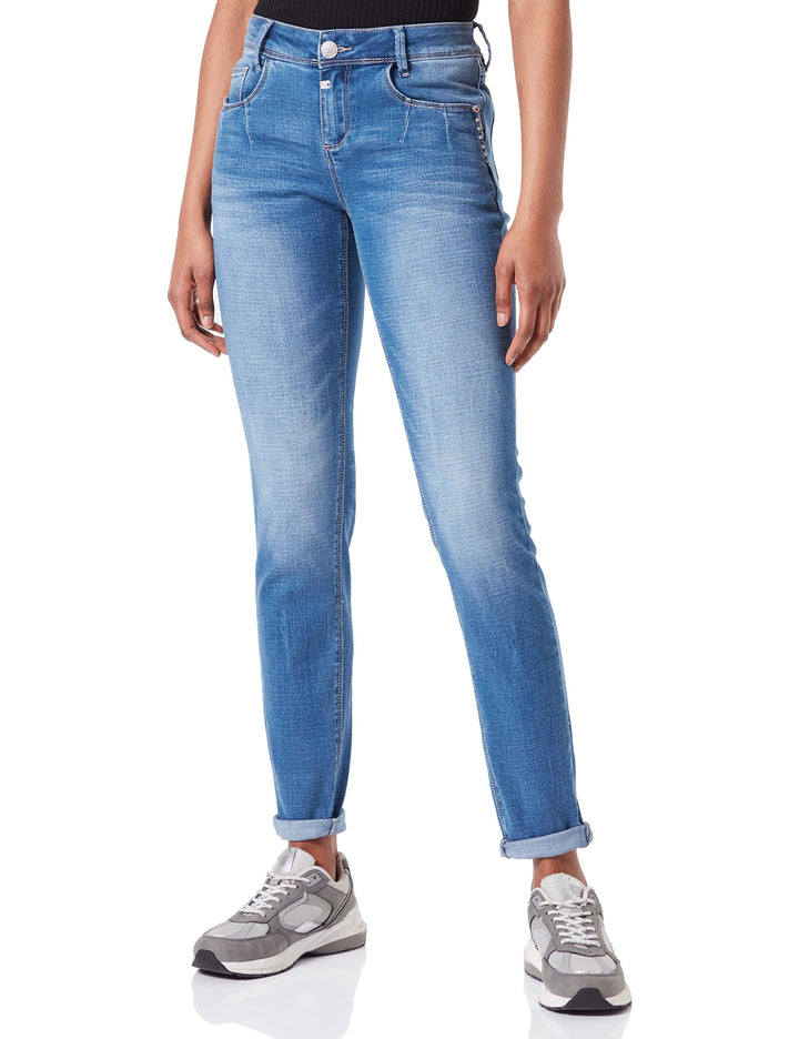 Timezone Damen Slim DashniTZ 25W / 32L Smurf Blue Wash, 25W / 32L Smurf Blue Wash