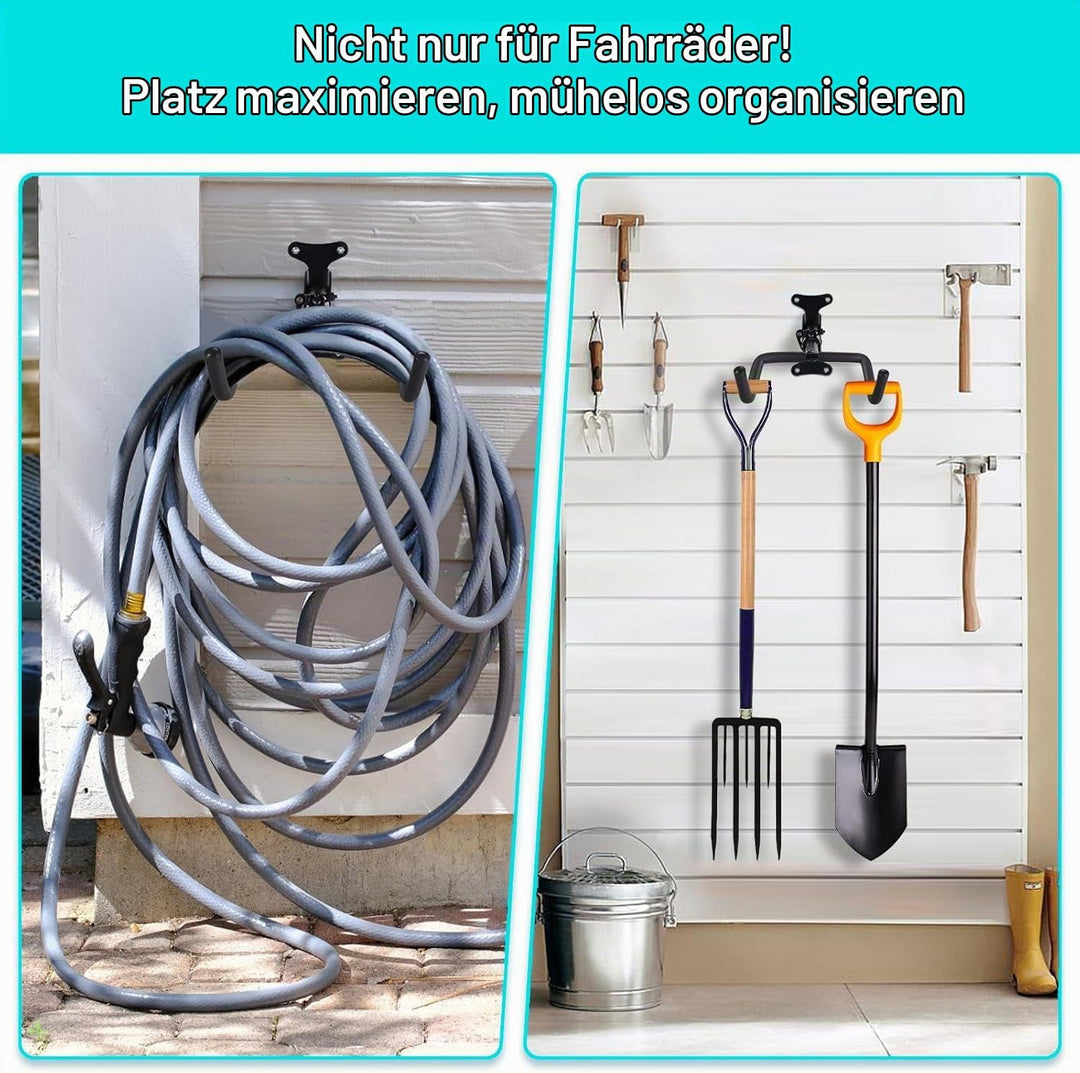 Fahrrad Wandhalterung Klappbar Metall Fahrradhalter Wand Einstellbar, Fahrradaufbewahrung für Garage