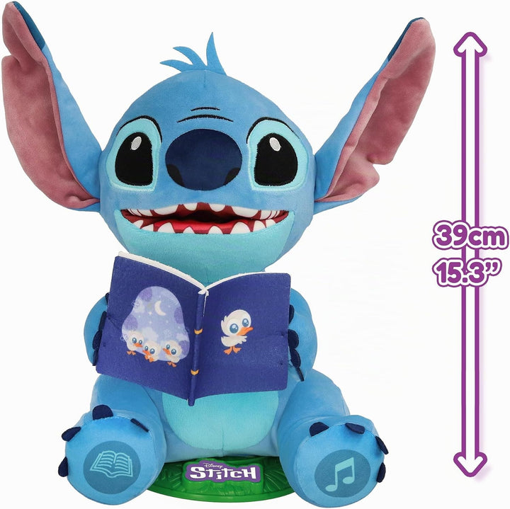 Stitch Storyteller Disney, interaktives Plüschtier von Lilo & Stitch, der 4 Lieder singt und 4 Gesch