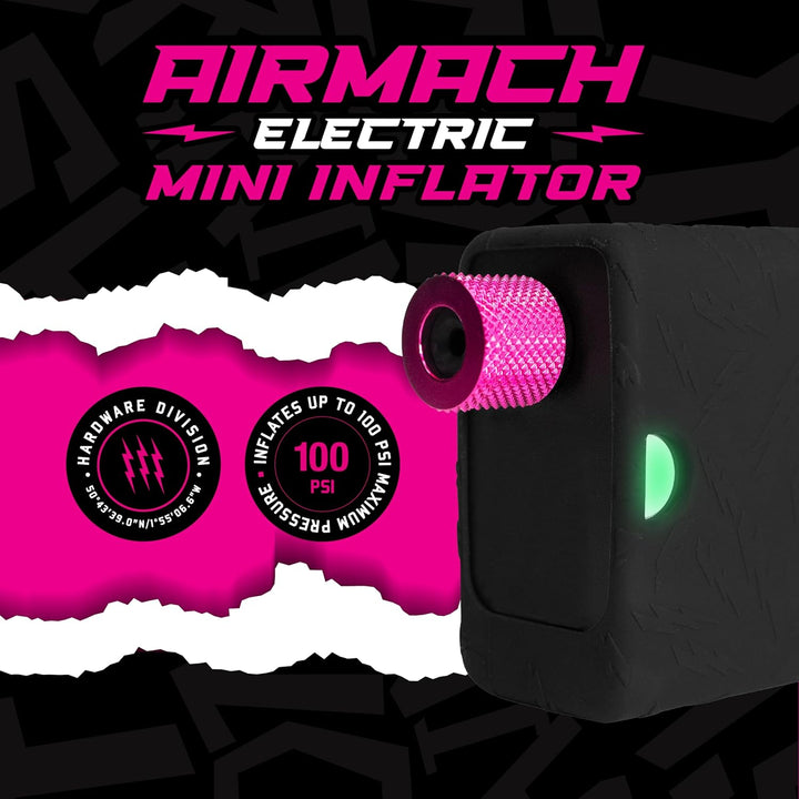 Muc-Off Airmach Elektrische Mini Luftpumpe – Presta &amp; Schrader – Kompakte Fahrradpumpe mit USB-C-Sch