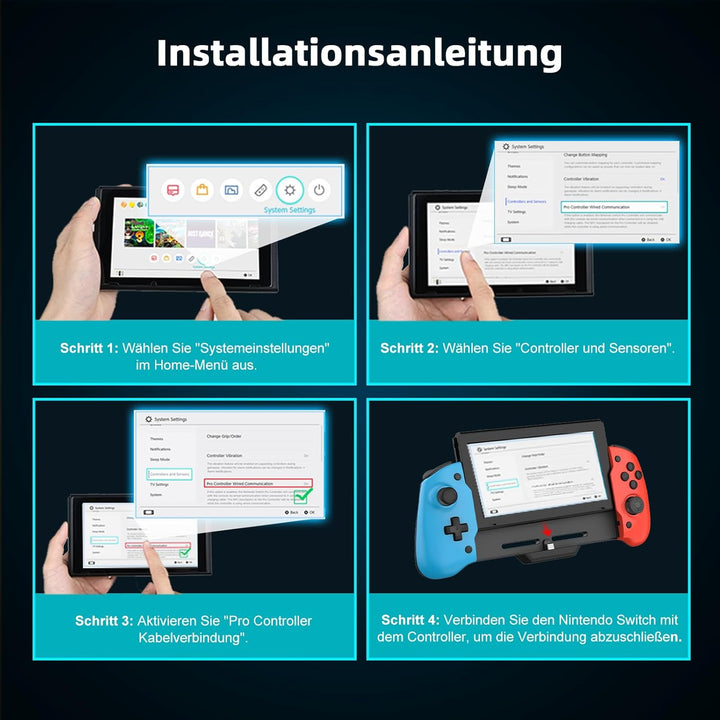 NexiGo Controller für den Handheld Modus, ergonomischer Controller für Nintendo Switch mit 6-Achsen-