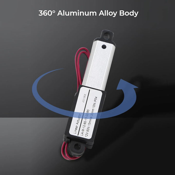 Elektrischer Mikro-Linearantrieb, Aluminium-ABS, Miniatur-DC-Versorgung, Mini-Bewegungsantrieb für L