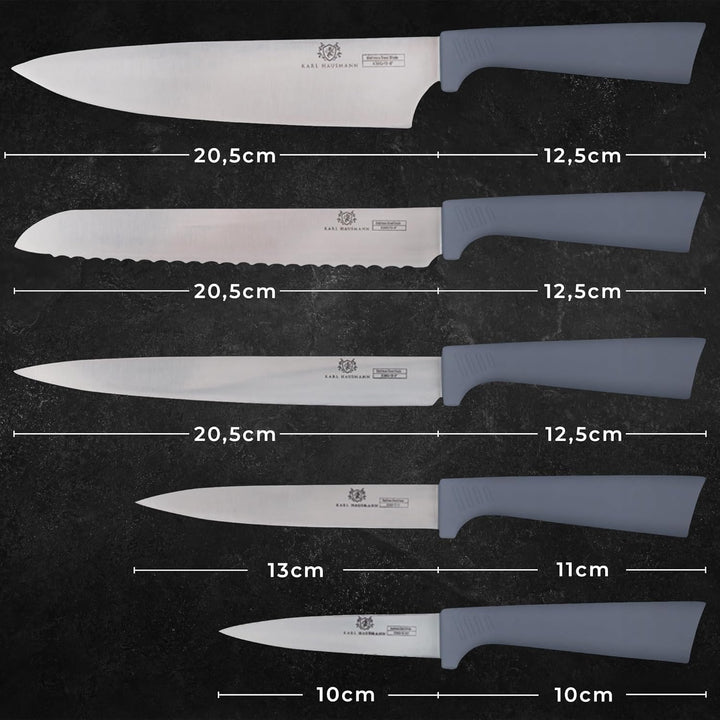 Messerblock mit Messer - 5 teilig - Messerset und Messer Block - Küchenmesser Set - Kitchen Knife Se