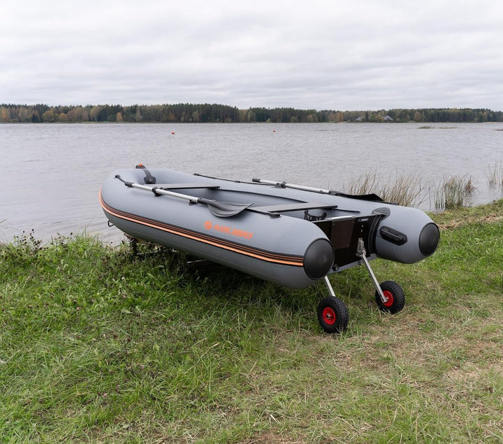 Launching Wheels for Boat Dinghy Raft, Folding Outboard Engine Wheels for Inflatable Dinghy, Stainle