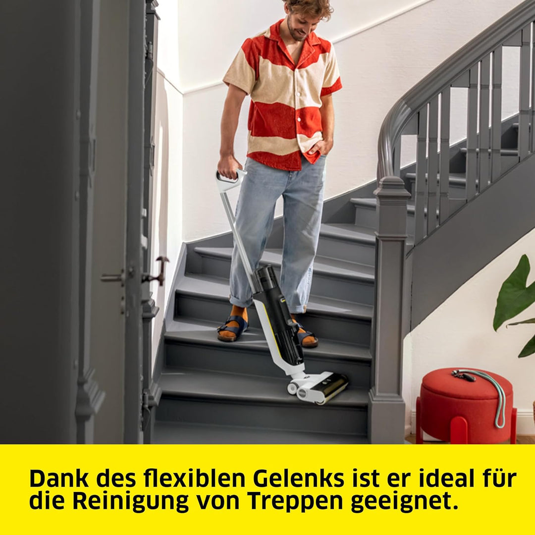 Kärcher Saugwischer FCV 3 Natural N, kabelloser Saugwischer mit 3 Reinigungsmodi, Akkulaufzeit: ca.