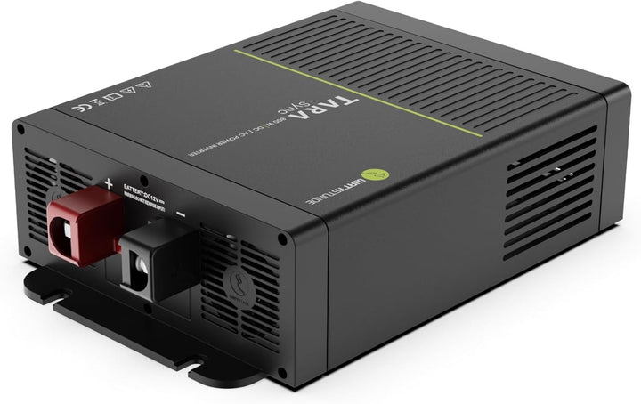 WATTSTUNDE Tara Sync Base 800W Wechselrichter, Reiner Sinus 12V auf 230V, Spannungswandler mit USB f