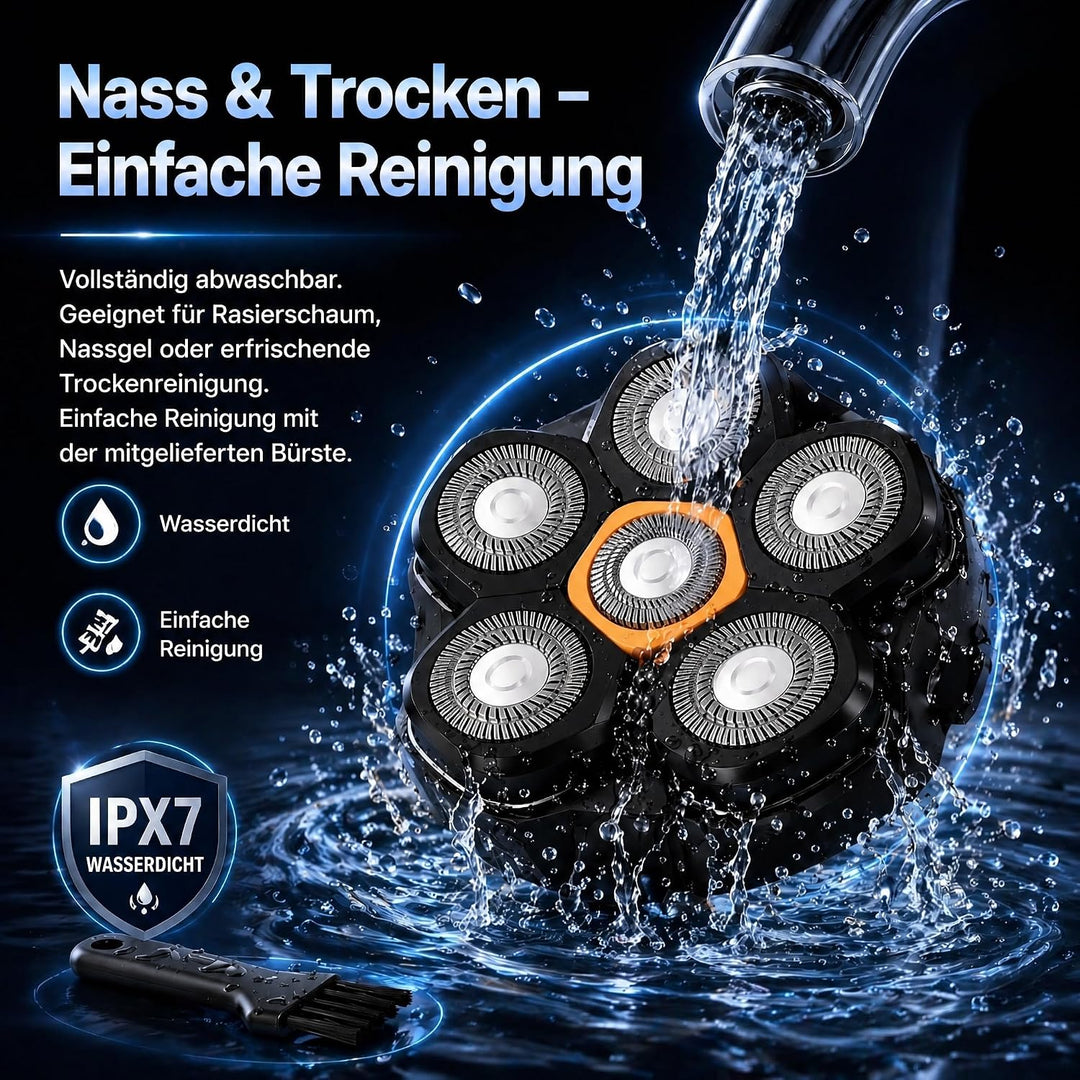 3 Stück Glatzen Rasierer Herren Ersatzkopf für DOAO Kensen Ersatzklingen | Magnetische 6D Ersatzrasi