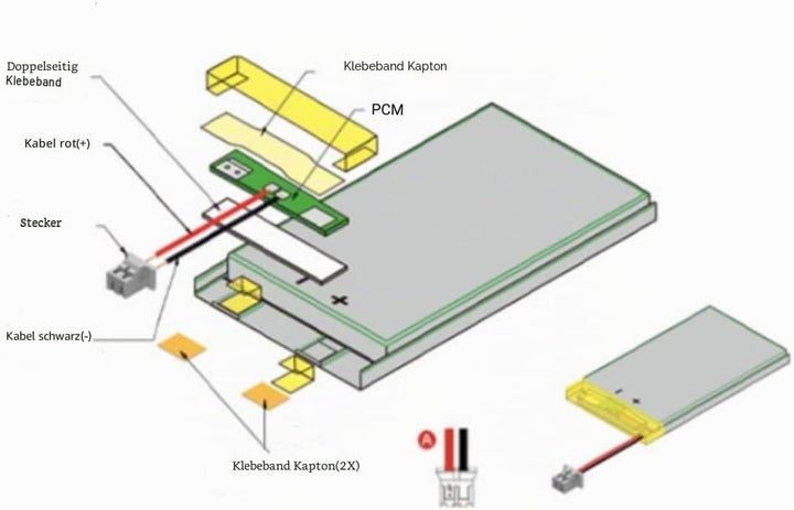 Octelect 3,7 V Lithium-Polymer-Akku 1160100-10000mah mobiler Akku