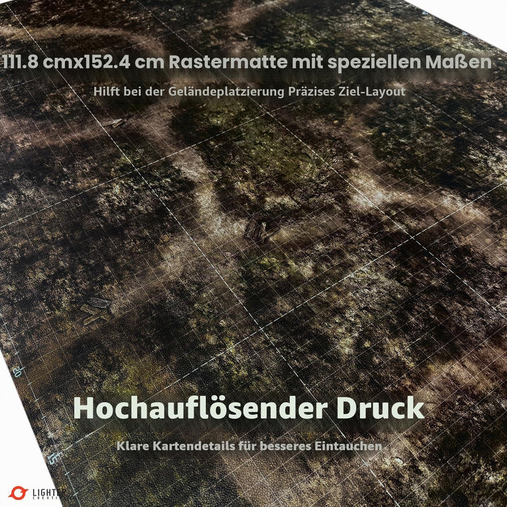 Spielmatte 44 x 60 Matte für WHAoS, 112 x 152 cm, aus Kunstleder, 1,1 mm Dick - Blighted Gloommoor
