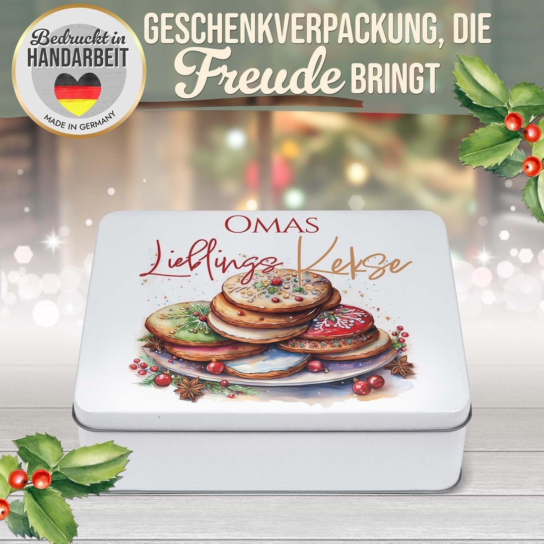 Print Royal PR Geschenkdose mit Name personalisiert - Lieblingskekse - Blechdose bedrucken, Aufbewah