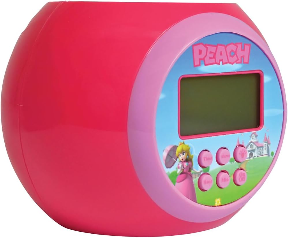Lexibook, Nintendo Super Mario Peach, Projektor-Wecker, Deckenprojektion, Hintergrundbeleuchteter LC