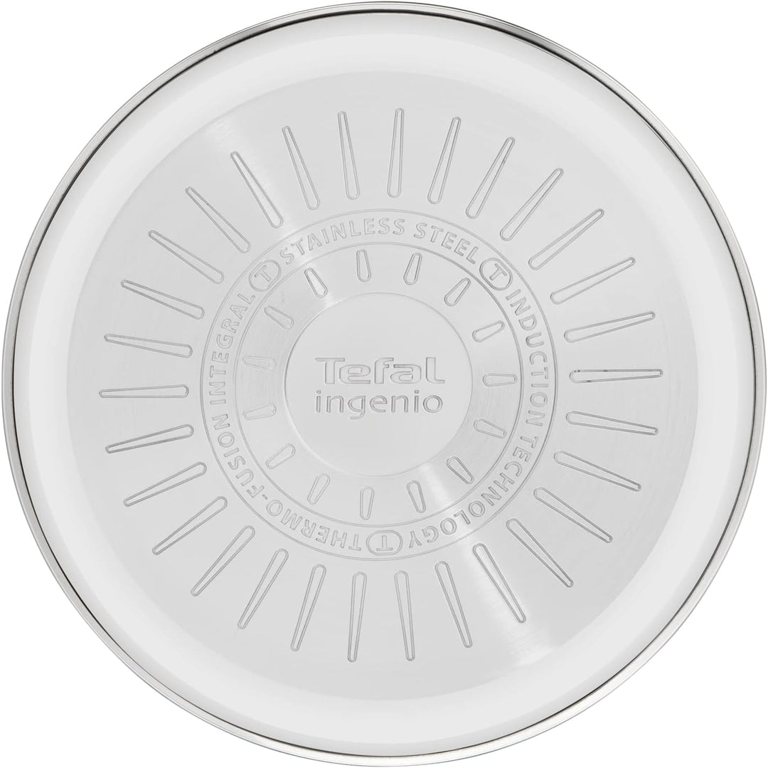 TEFAL Ingenio L9739302 Kochtopf-Set, 3-teilig, 16/20 cm + abnehmbarer Griff, stapelbar, Edelstahl, I