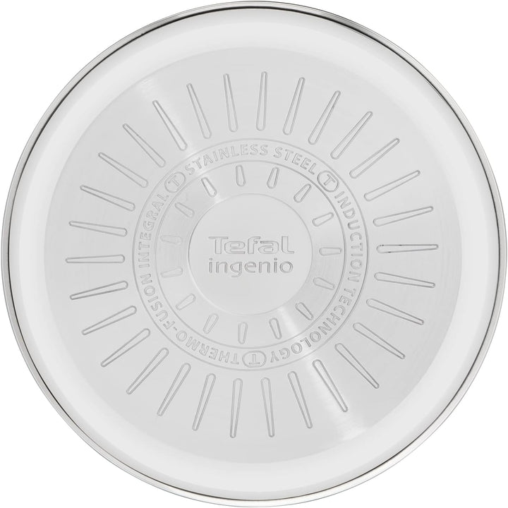 TEFAL Ingenio L9739302 Kochtopf-Set, 3-teilig, 16/20 cm + abnehmbarer Griff, stapelbar, Edelstahl, I