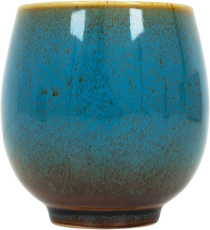 Mate Tee Zubehörset - Keramik-Kalebasse Isla (220 ml), Bombilla, Reiniger, Korkpolster, Mate Tee Kür