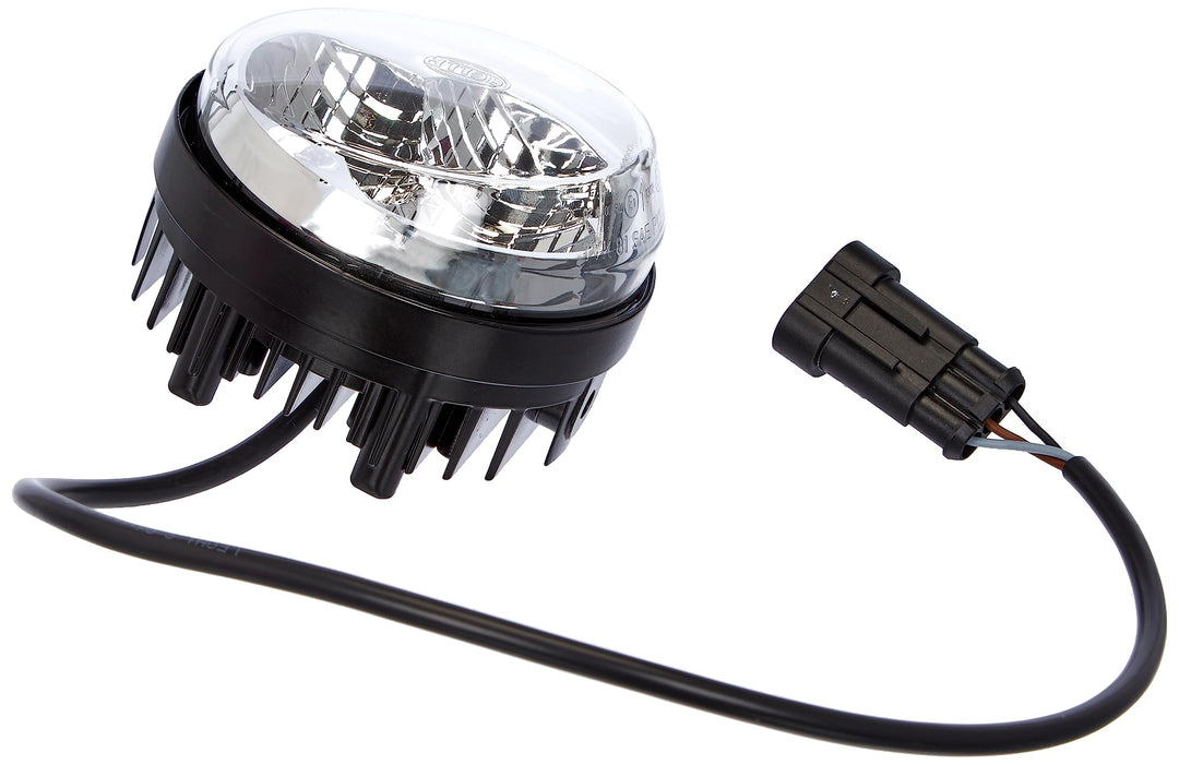 HELLA - LED-Tagfahrleuchte - 90mm - 12/24V - rund - Lichtscheibenfarbe: glasklar - LED-Lichtfarbe: w