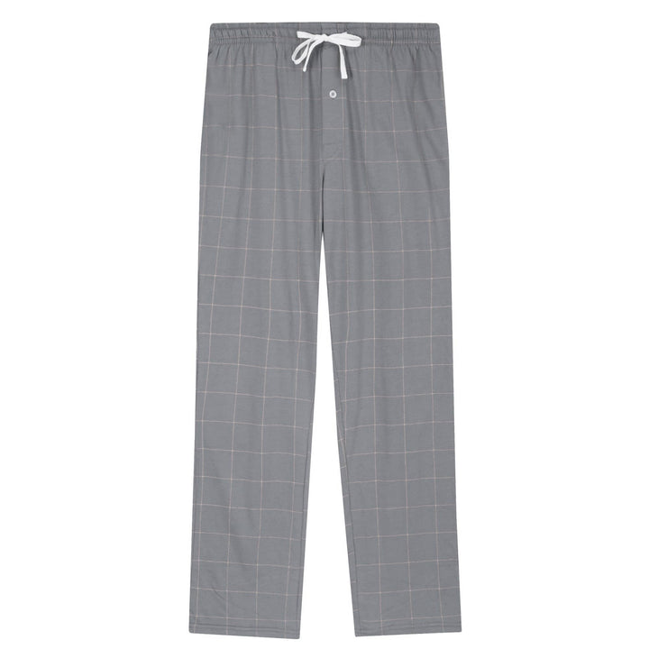 Vulcanodon Pyjamahose Herren lang Schlafanzughose kariert Schlafhose leicht Pyjama Hose mit Taschen