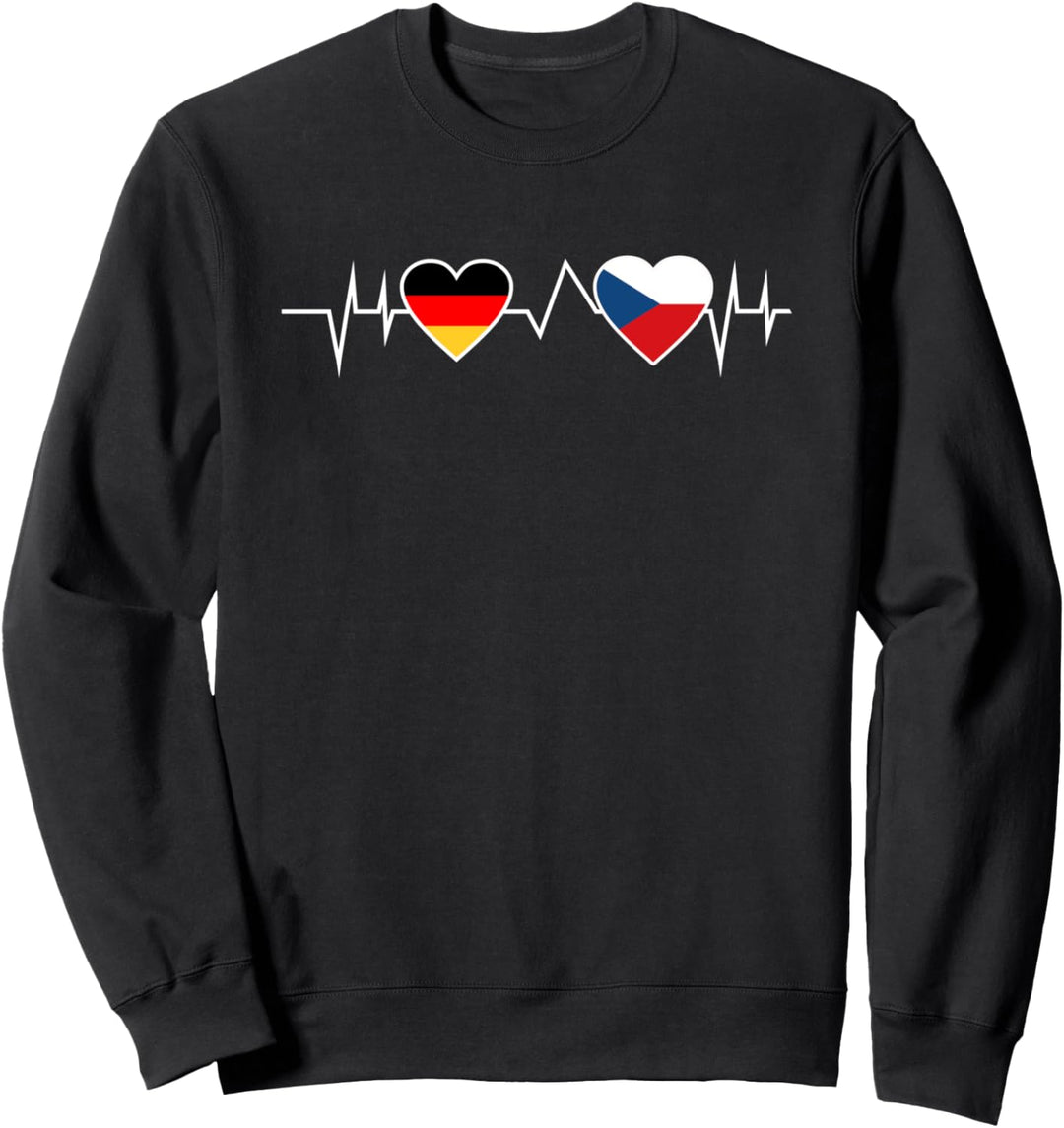 Tscheche Deutschland Tschechien Herzschlag Sweatshirt