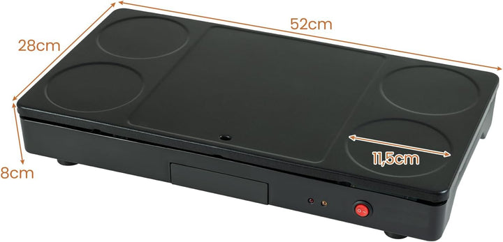 LIFEZEAL 2-in-1-Grillplatte, elektrisch, Raclette-Grill für Familie &amp; Gruppen