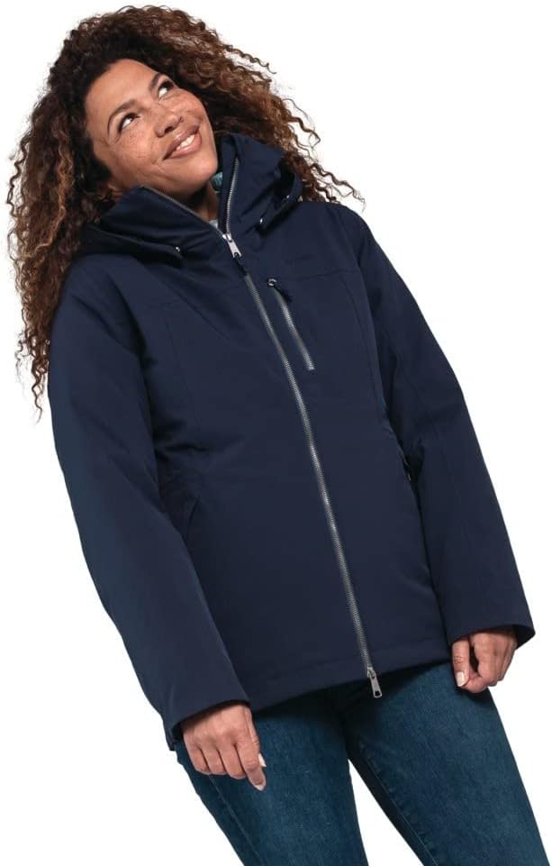 Schöffel Damen 3in1 Jacket Krakau L, wind- und wasserdichte Winterjacke aus 4-Wege Stretch mit abneh