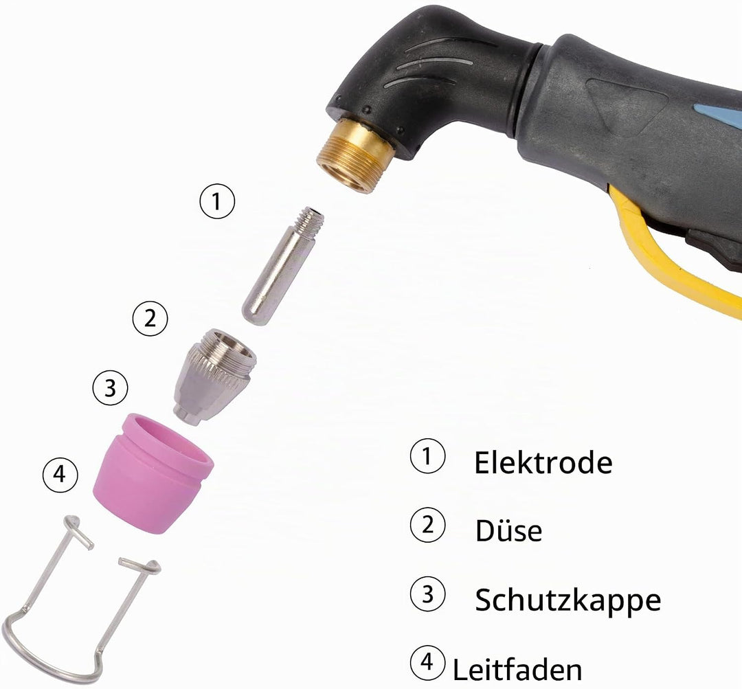 SG-55 AG-60 WSD-60 Plasmaschneider, Schneidbrenner, Düsen, Verbrauchsmaterialien-Set, 50 Stück 1.2MM
