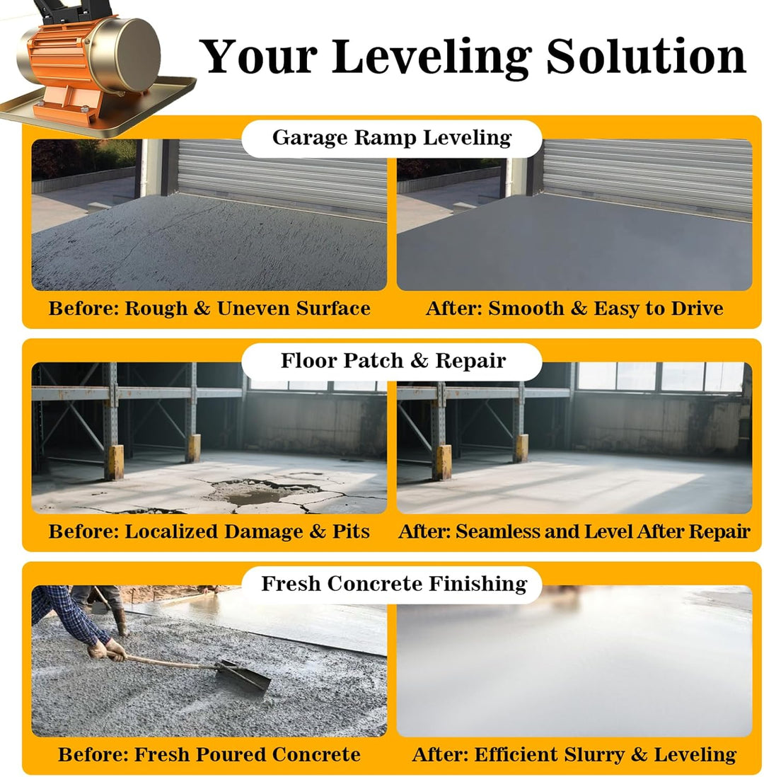 Betonrüttler Klein Rüttelplatte Elektrisch, Verdichter Stampfer Bodenverdichter, 370W Rüttler, Ein-K