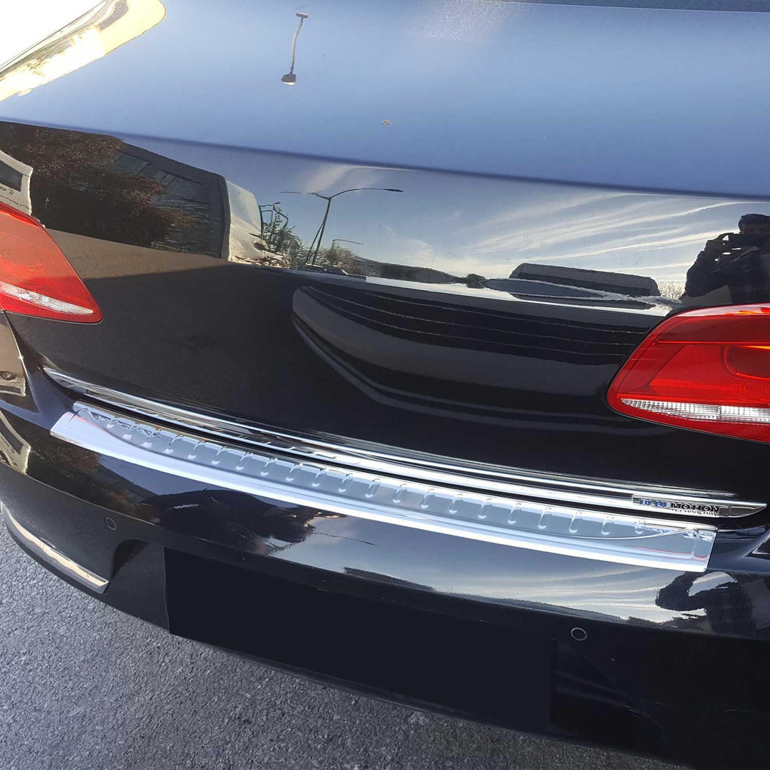 OMAC Ladekantenschutz Stossstange kompatibel mit VW Passat B7 Stufenheck 2010-15 Edelstahl Chrom Pas