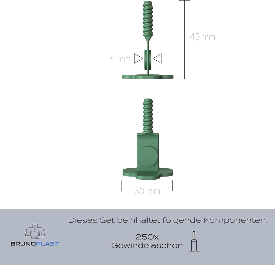 Fliesen Nivelliersystem 250x Zuglaschen Standard/linear PRO für 4 mm Fugen | Nivelliersystem zum Ver