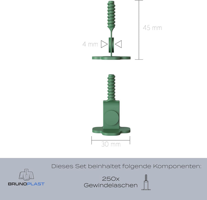 Fliesen Nivelliersystem 250x Zuglaschen Standard/linear PRO für 4 mm Fugen | Nivelliersystem zum Ver