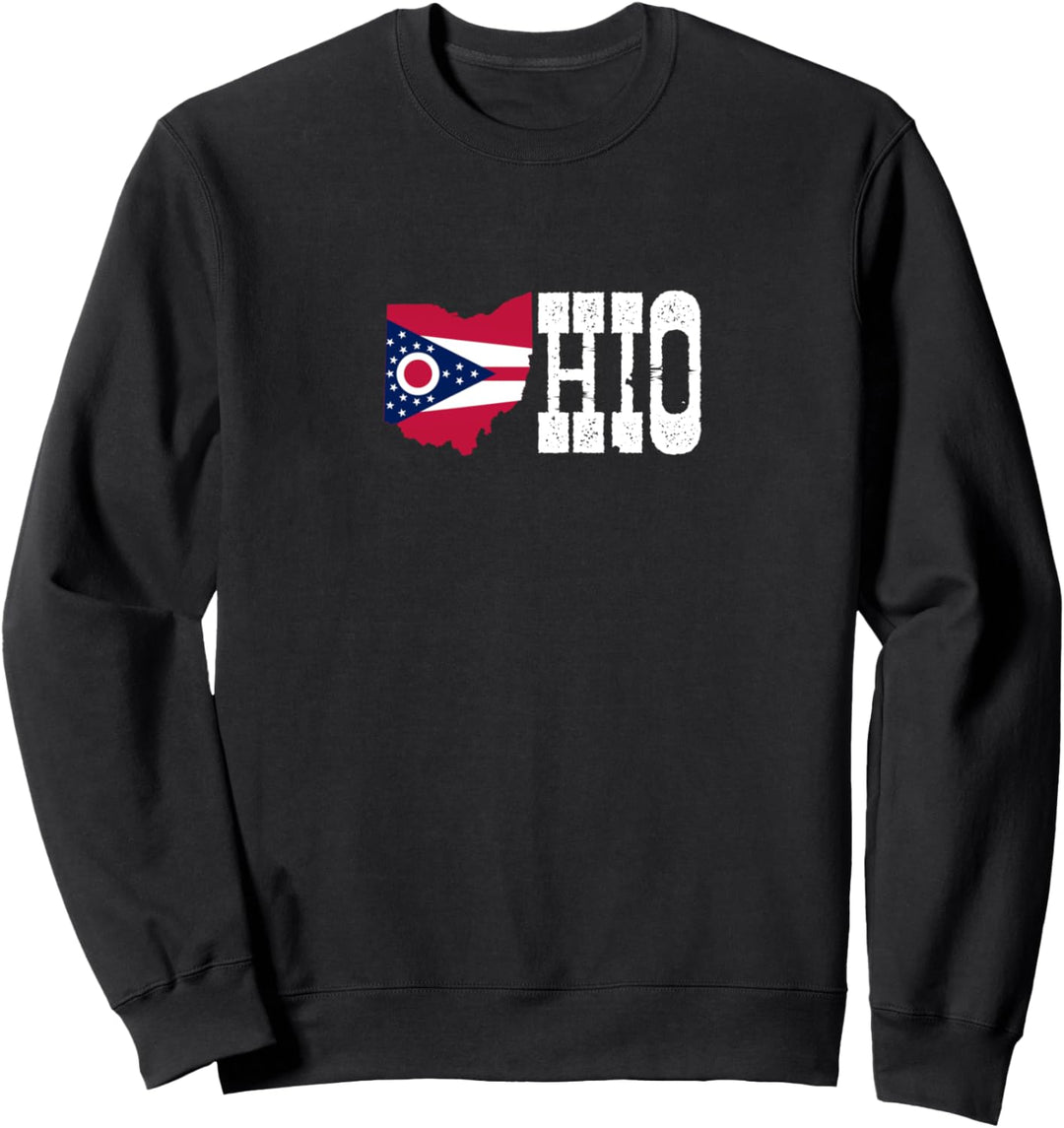 Ohio Bundesstaat und Ohio Flagge mit Stolz für Ohio Sweatshirt