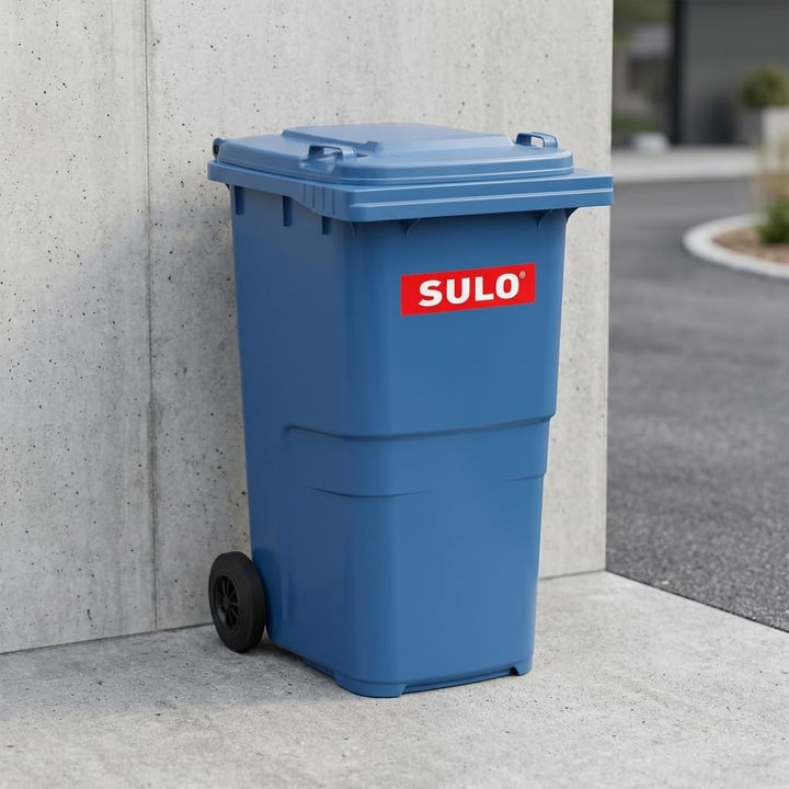 plasteo SULO Mülltonnen 2X 240L HD-PE UV-beständig Made in Germany | 2 robuste 240L Abfalltonnen aus