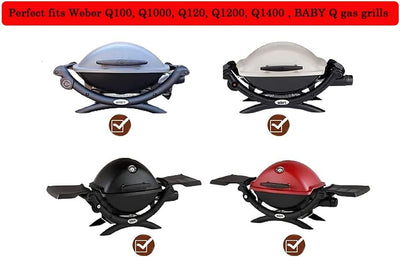 GIRXZYBX 32 x 21.6cm Gusseisen-Grillzubehör Geeignet für Weber Q100, Q1000 Serie, Q1200, Q1400, Baby