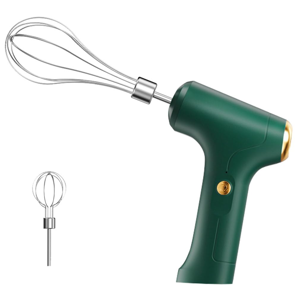 Kabellose Handmixer, 30W Elektrischer Handrührgerät mit Edelstahl-Schneebesen, 3 Geschwindigkeit, Wi