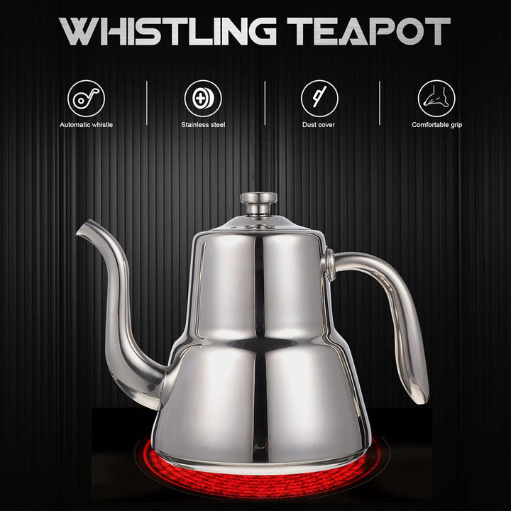 HEMOTON Kaffeetasse Edelstahl Teekanne mit Siebeinsatz Teekessel Wasserkocher Wasserkessel Induktion