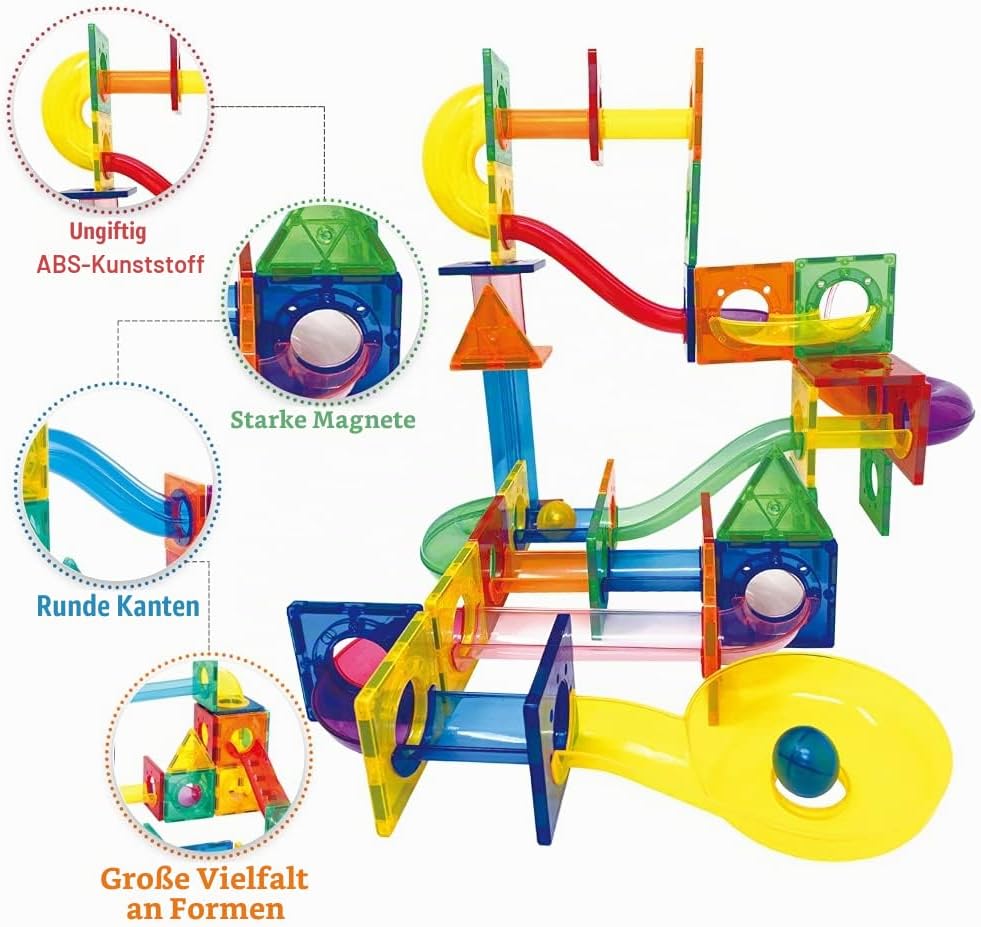 Desire Deluxe Laufball Magnetische Bausteine Magnet Montessori Spielzeug für Kinder, Lernspielzeug f