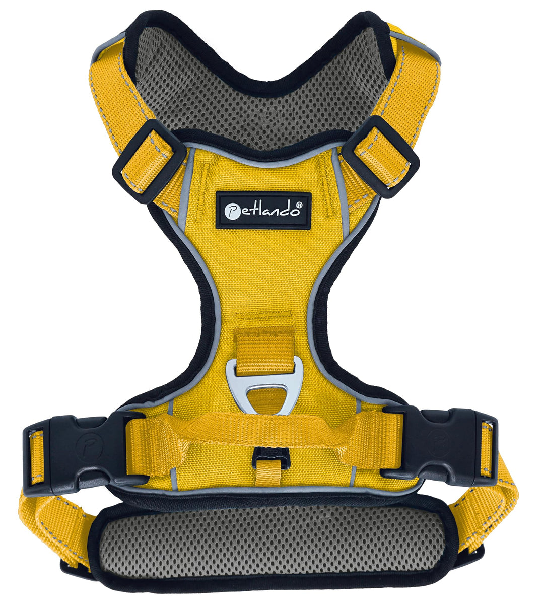 Petlando Hundegeschirr Outdoor – stark reflektierend, gepolstert, atmungsaktiv, robust, stufenlos ve