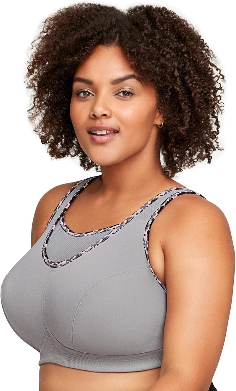 Glamorise Damen Bustier BH mit Perfektem Halt Sports Bra 75C Grau, 75C Grau