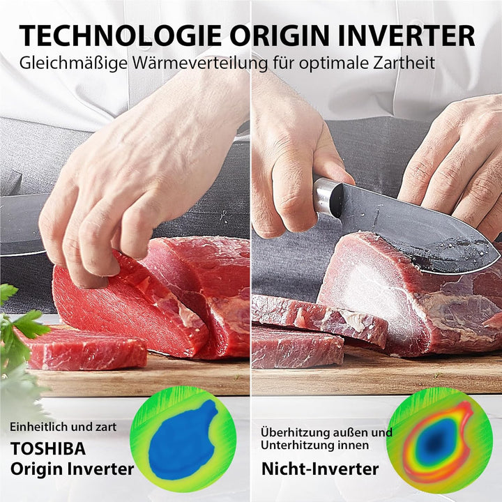 Toshiba MW3-AG25PFI(MG) Mikrowelle mit Grillfunktion - 25L 3-in-1 Kombigerät | 900W Origin-Inverter