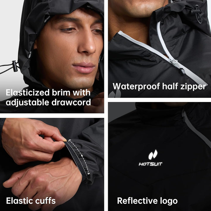 HOTSUIT Schwitzjacke/Schwitzanzug Herren Trainingsanzug Sportanzug Fitness Schwitzanzug Trainingshos