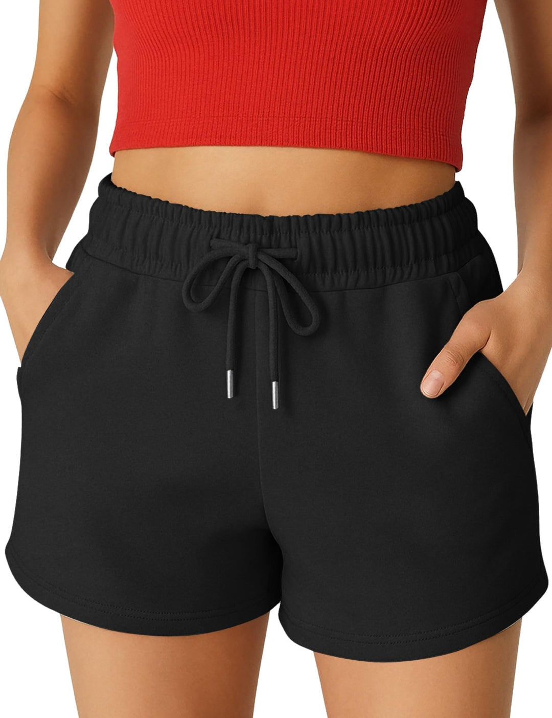 Kurze Hose Damen – Shorts Damen Sommer, Kurze Sporthose Laufshorts, Trainingshose Women Hosen Kurz L