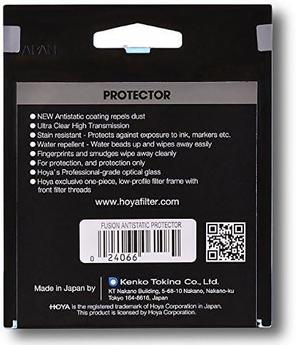 Hoya Fusion Antistatic Protector Korrekturfilter (46 mm), schwarz, YSPROT046, 46 mm