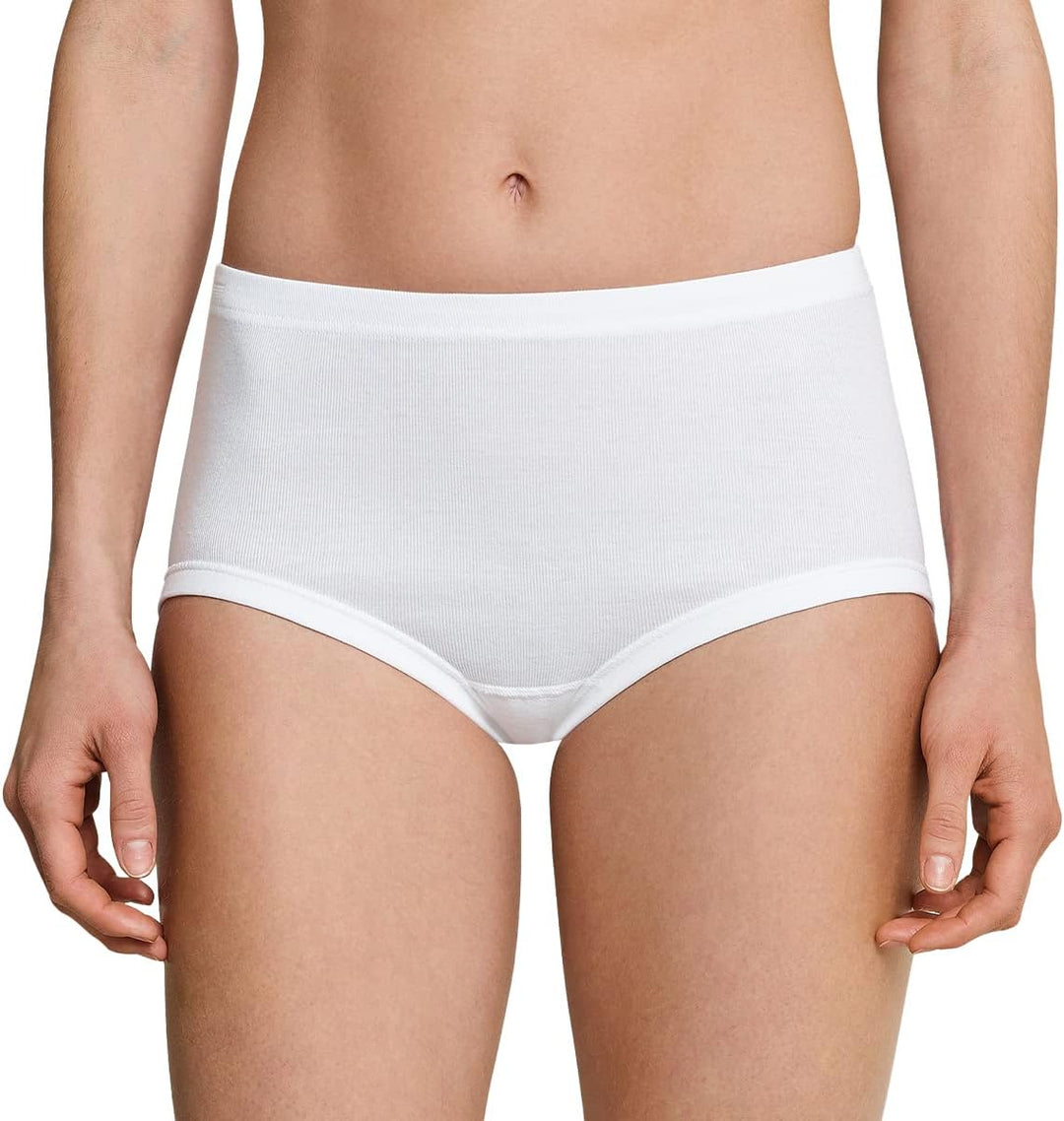 Schiesser Damen 2 PACK Taillenslip - Original, 4 X Weiss