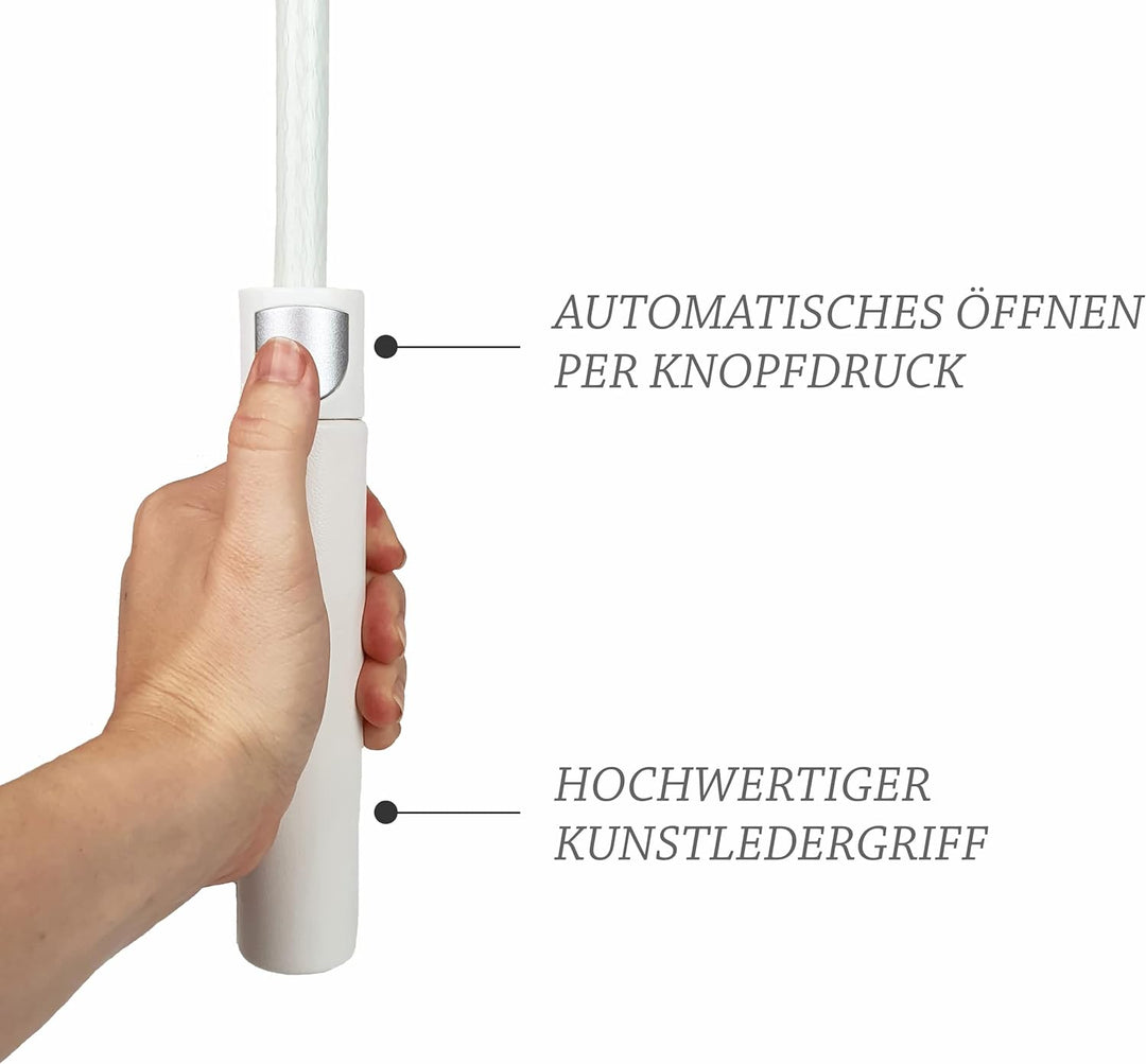 Montagsliebe® Stockschirm XXL Regenschirm transparent Hochzeit Partnerschirm Ø124cm gross durchsicht