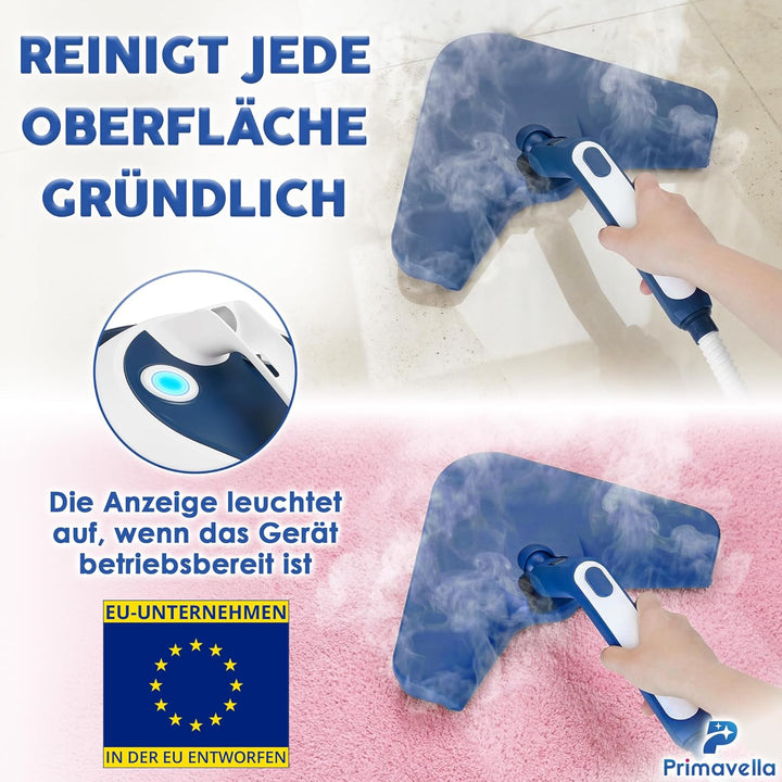 Primavella Dampfreiniger Don Vito – Leistungsstarker Steam Cleaner für Boden, Polstermöbel & Bad – R