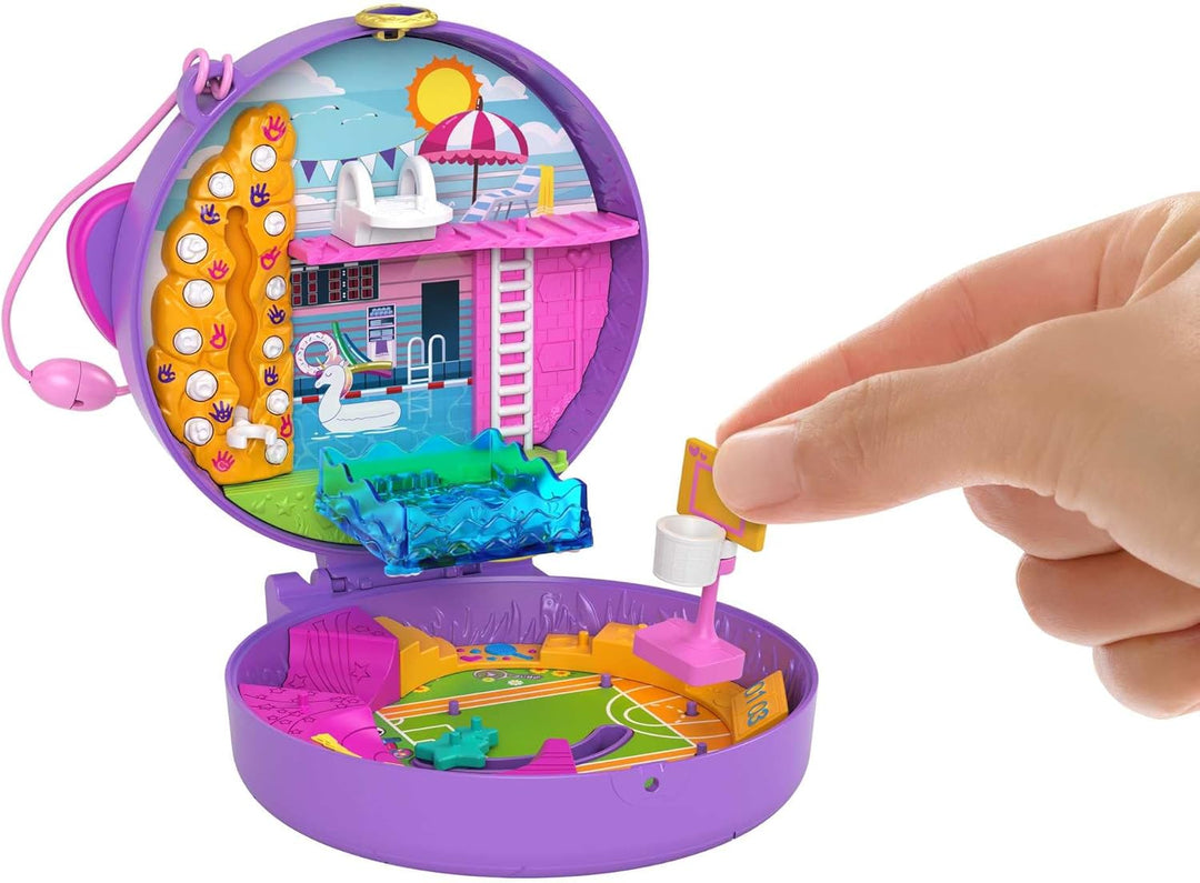 Polly Pocket HCG14 - Fussballmannschaft, Sportthema mit Micro Bella & Freundespuppen, 5 Überraschung