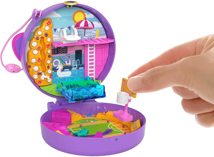 Polly Pocket HCG14 - Fussballmannschaft, Sportthema mit Micro Bella & Freundespuppen, 5 Überraschung