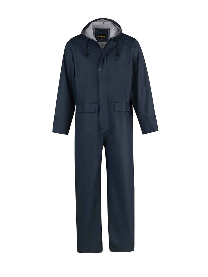 PU-Overall Regenkombi Regenoverall Reinigungsoverall Unisex Blau M, Blau M