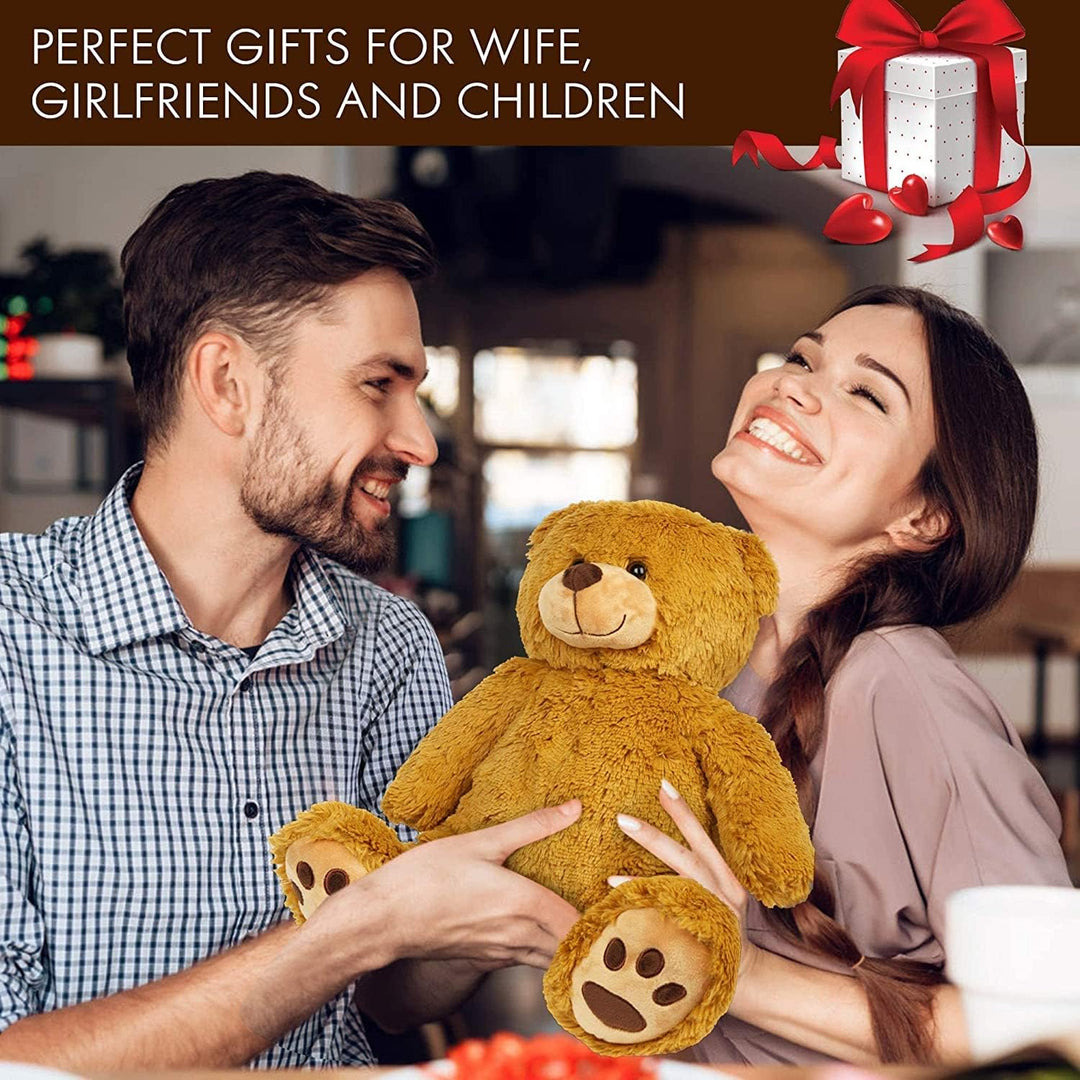 LotFancy Teddybär Kuscheltier 50cm, Plüschtier Stofftier Teddy, Süsses Geschenk für Kinder Mädchen F