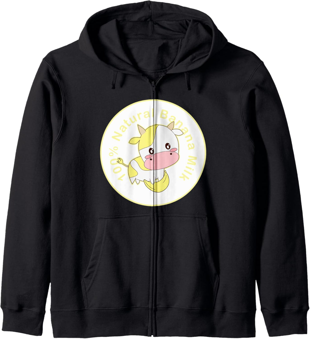 Kawaii süsse gelbe Kuh, Kawaii Banane Milchmädchen Kapuzenjacke