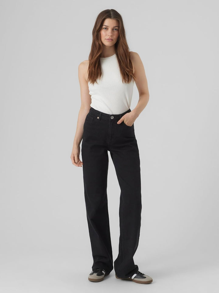 VERO MODA Damen Hose 28W / 32L Schwarz, 28W / 32L Schwarz