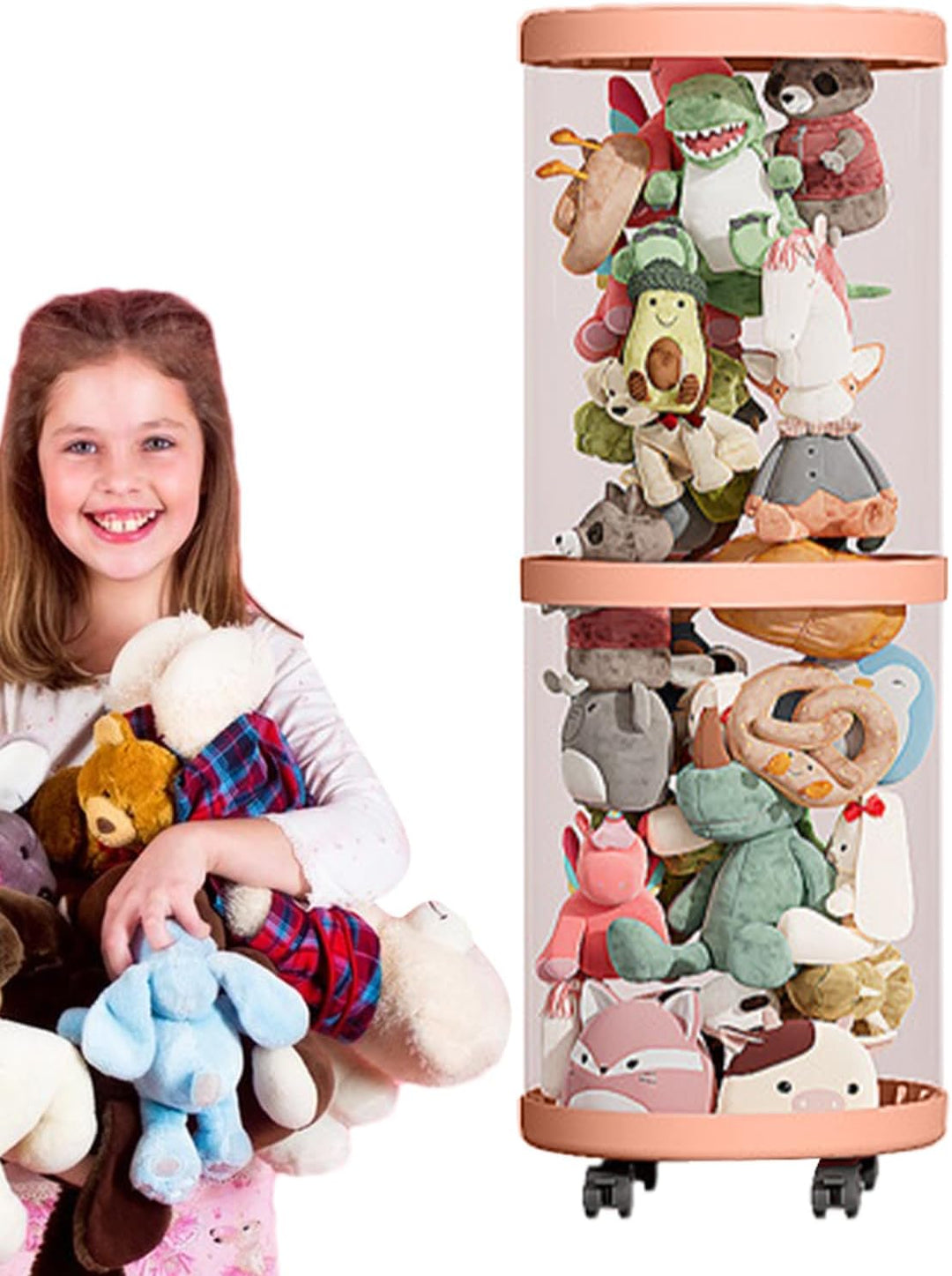 Stofftier Aufbewahrungs Röhre - Transparente Vertikale Spielzeug Organizer Röhre, Spielzeug Aufbewah